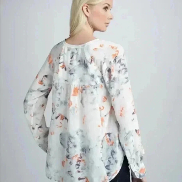 ❤️Host Picks❤️[4]Rebecca Taylor Misty Garden  Print Silk Blouse- NWOT - Picture 2 of 15